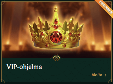 VIP ohjelma Casinialla