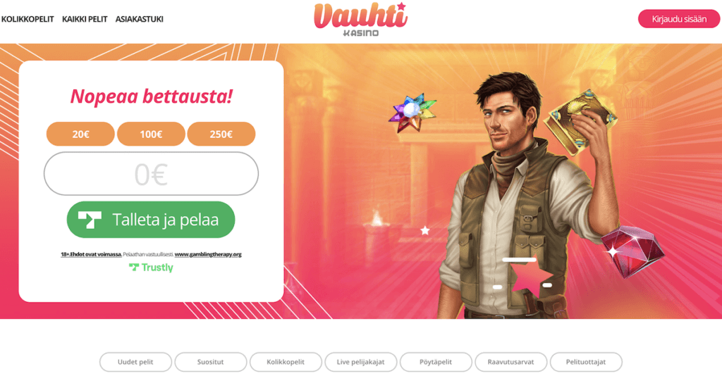 Vauhti kasino etusivu