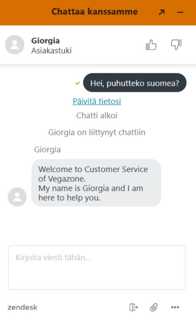 Vegazone asiakaspalvelu SuomiCasinoCom