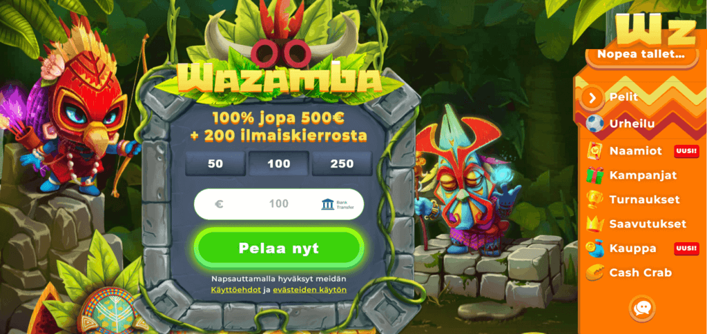 Wazamba etusivu