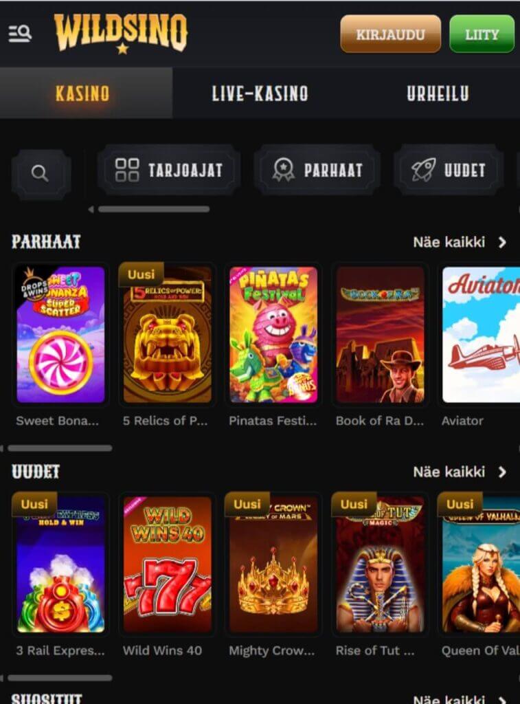 Wildsino mobiili SuomiCasinoCom