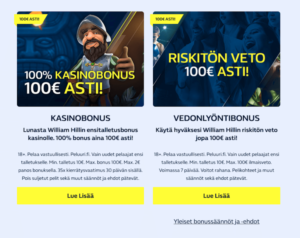William Hill tarjoukset