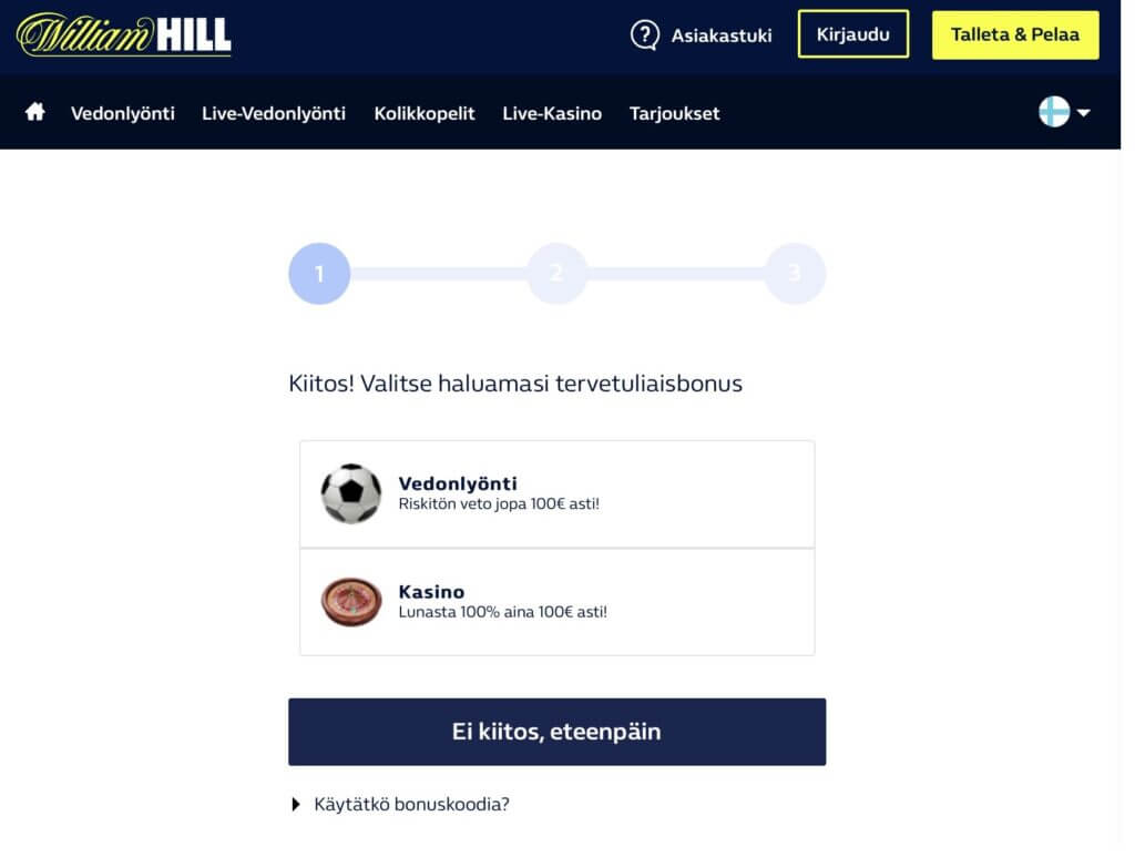 WilliamHill Bonus