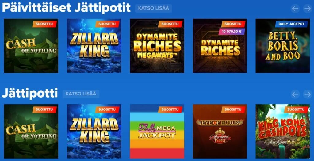 Ahti Games jackpot pelit