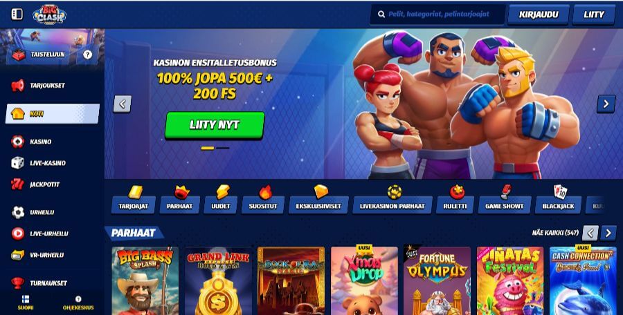 big clash etusivu suomicasinocom