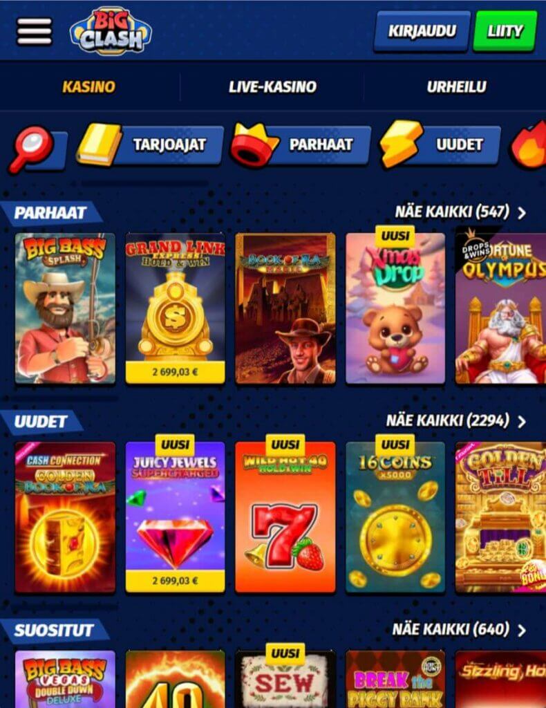 big clash mobiili suomicasinocom