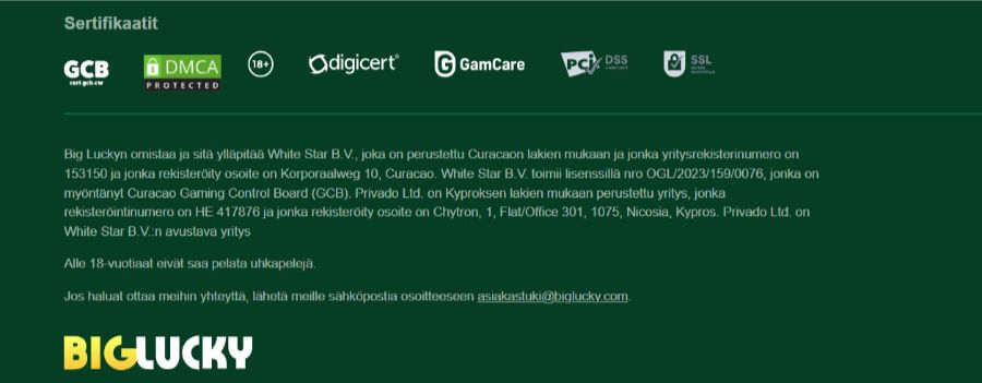 biglucky lisenssi suomicasinocom