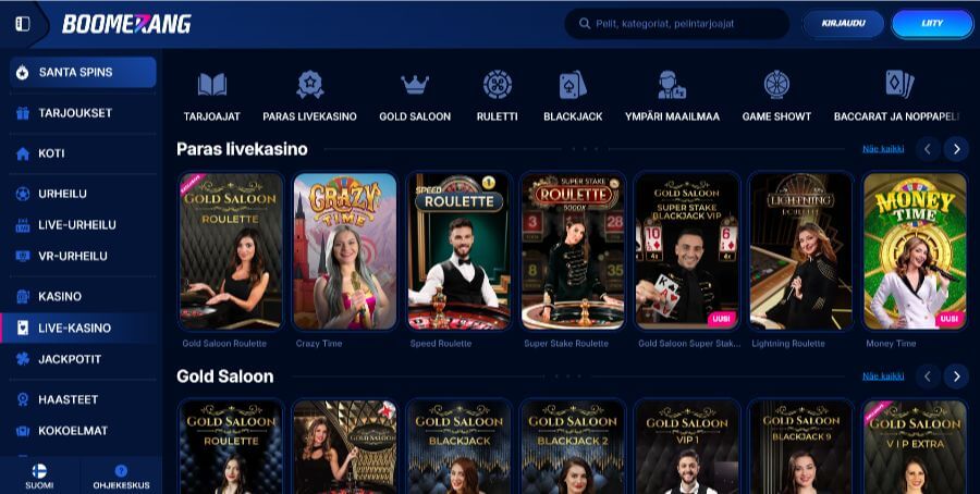 boomerangbet livekasino SuomiCasinoCom
