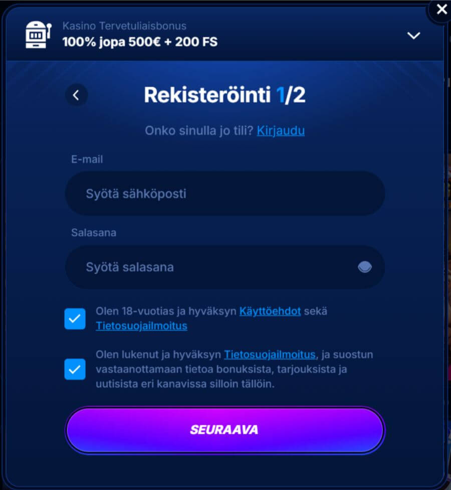 boomerangbet prosessi SuomiCasinoCom