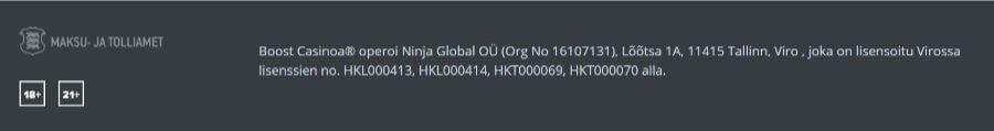 boost lisenssi suomicasinocom