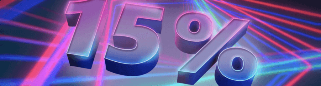 Buumi casinon cashback on 15 prosenttia.