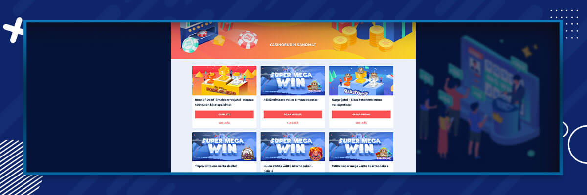 Uutiset välilehti Casinobud uutiset