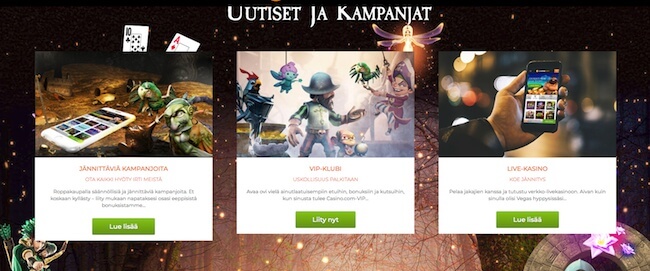 Casino.com uutiset sekä kampanjat