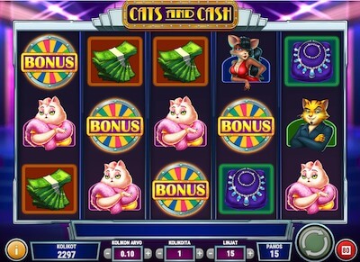 Cats and Cash onnenpyörä bonus