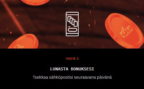Askel 2 kuinka napata cashback bonus