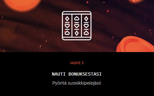 Askel 3 käteispalautuksen nappaaminen