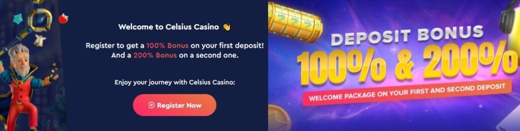 Celsius Casino tervetuloa bonus