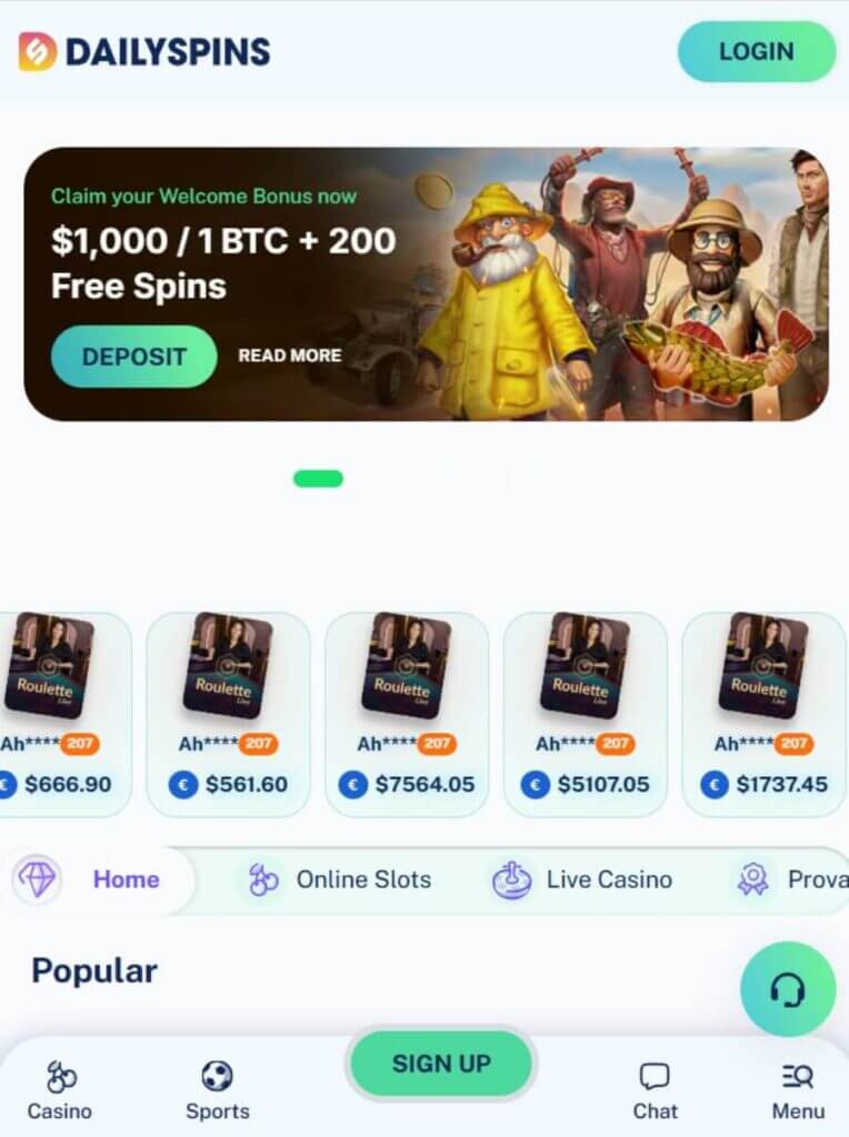 daily spins mobiili SuomiCasinoCom