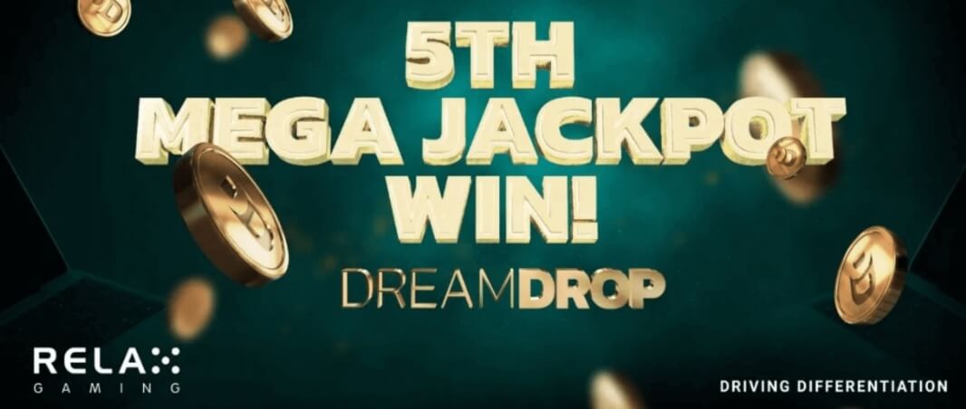 Relax Gaming juhlii viidettä Dream Drop Mega Jackpot -voittajaa