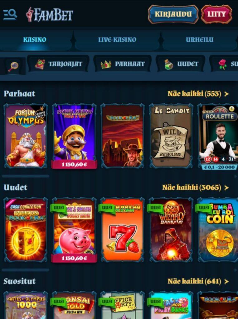fambet mobiili suomicasinocom