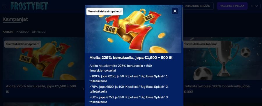 frostybet ensitalletusbonus suomicasinocom