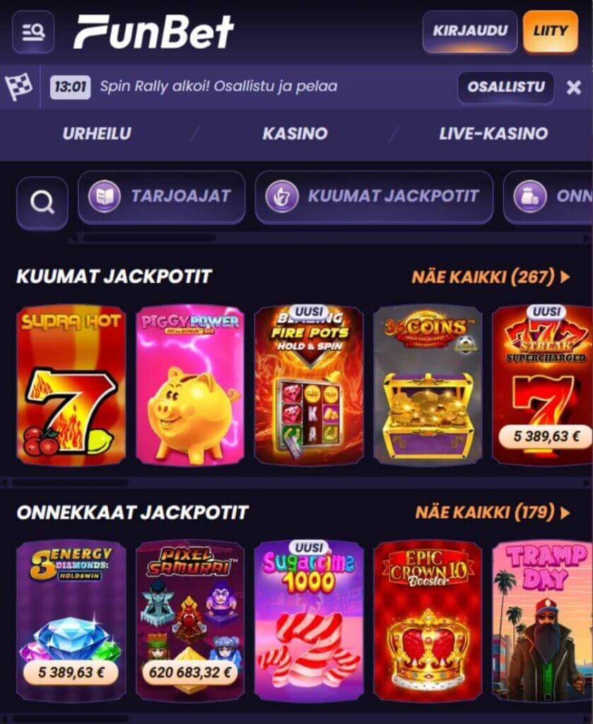 funbet mobiili suomicasinocom