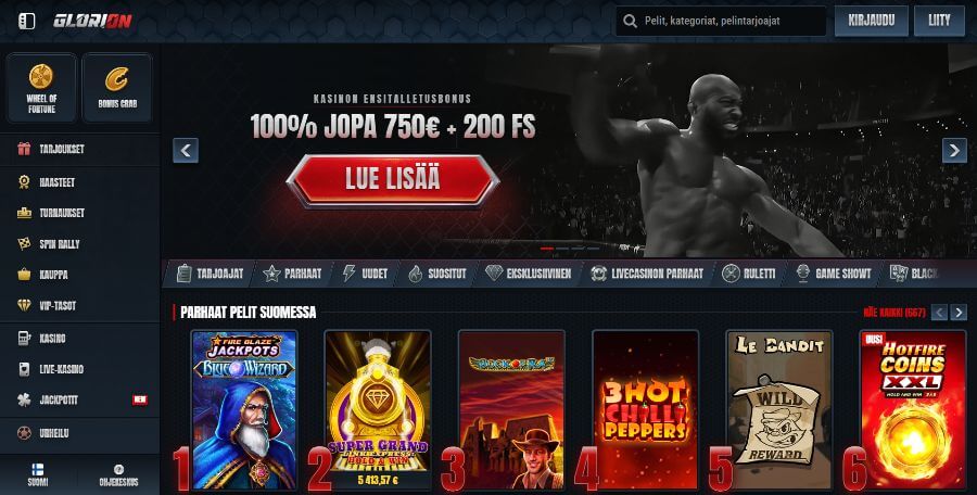glorion etusivu suomicasinocom