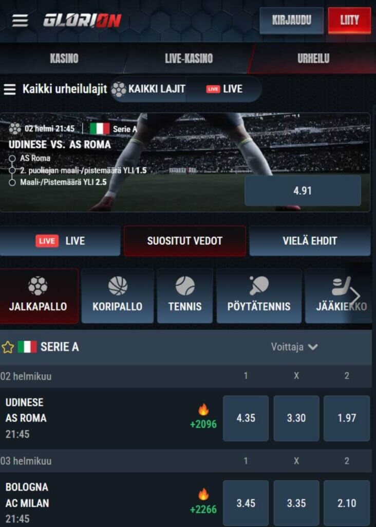 glorion mobiili suomicasinocom