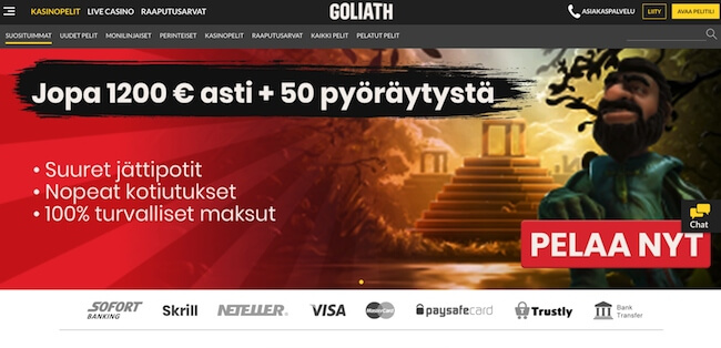 Etusivu Goliath nettikasino Goliath nettikasinon etusivu