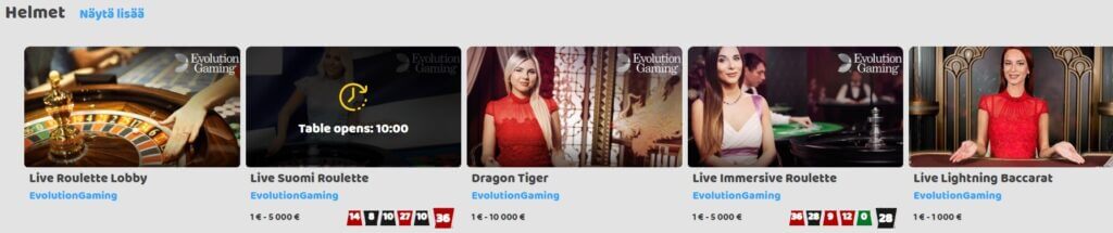 Helmi Casino live-kasino