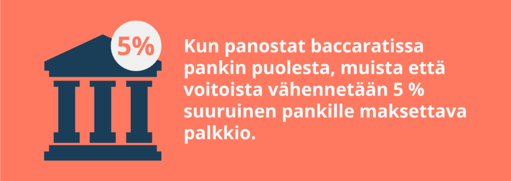 Baccarat pankki palkkio