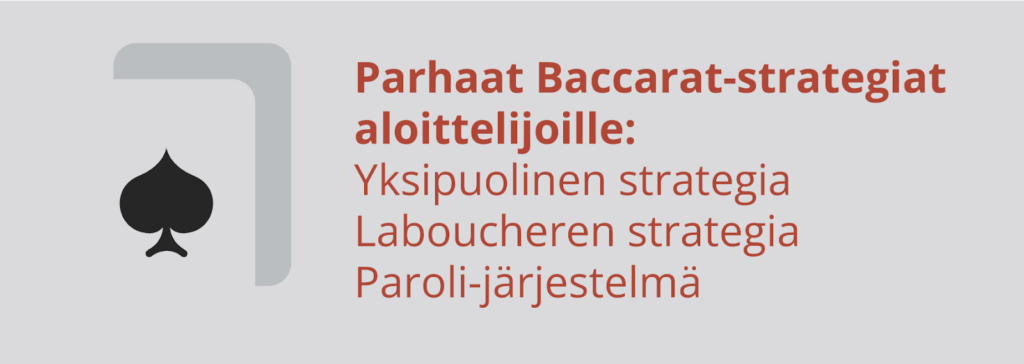 Parhaat baccarat strategiat aloittelijoille