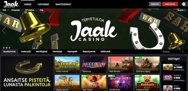 Jaak Casino etusivu