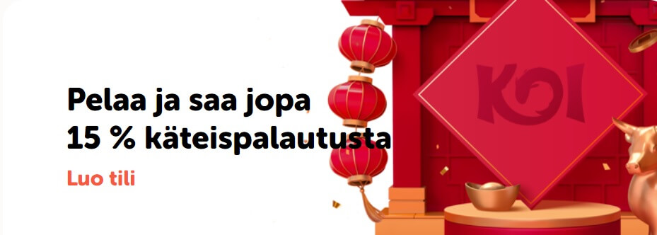 Koi Casino käteispalautus