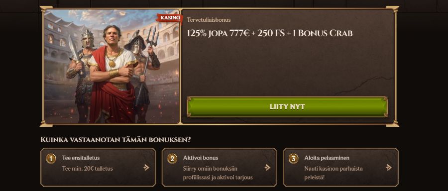 lanista ensitalletusbonus suomicasinocom