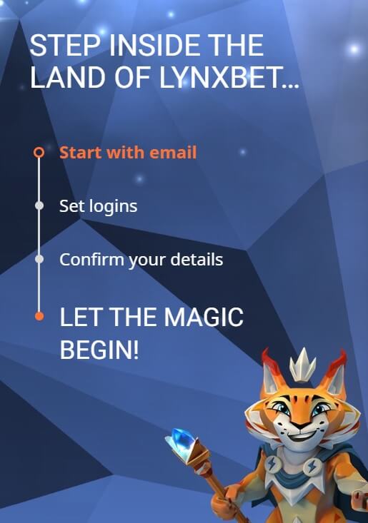 Lynxbet rekisteröidy