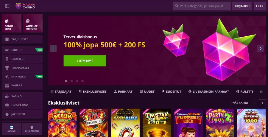 malina etusivu suomicasinocom