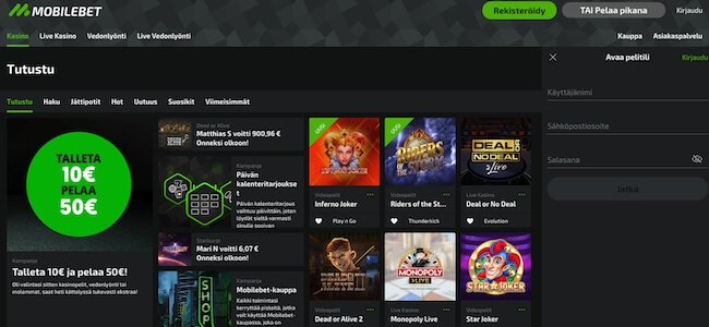 mobilebet etusivu 