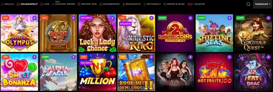 N1 Casino arvostelu kolikkopelit