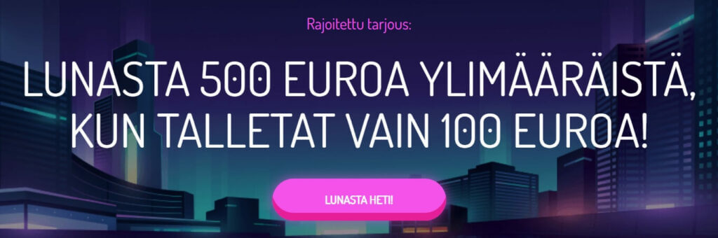Neon Vegas tervetuliaisbonus