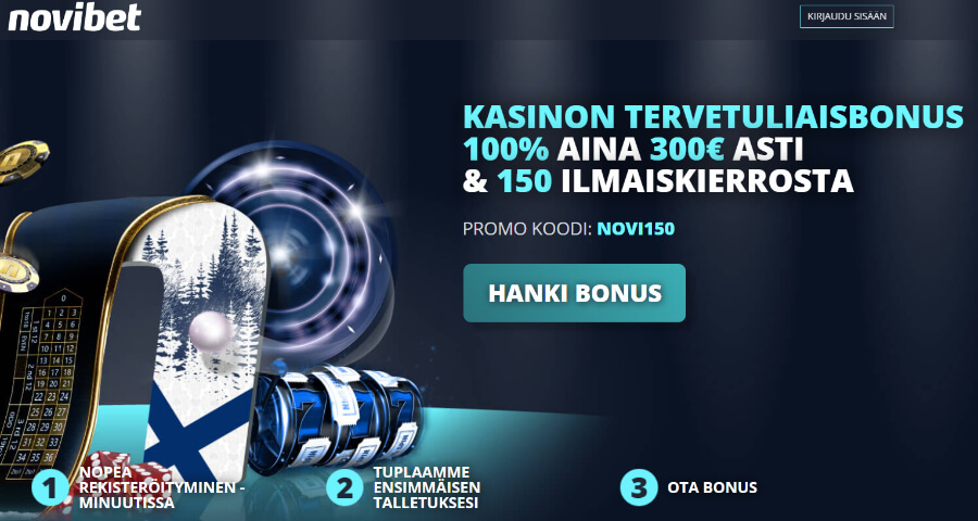 Novibet tervetuliaisbonus