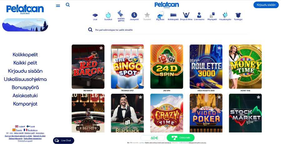 pelataan livekasino suomicasinocom