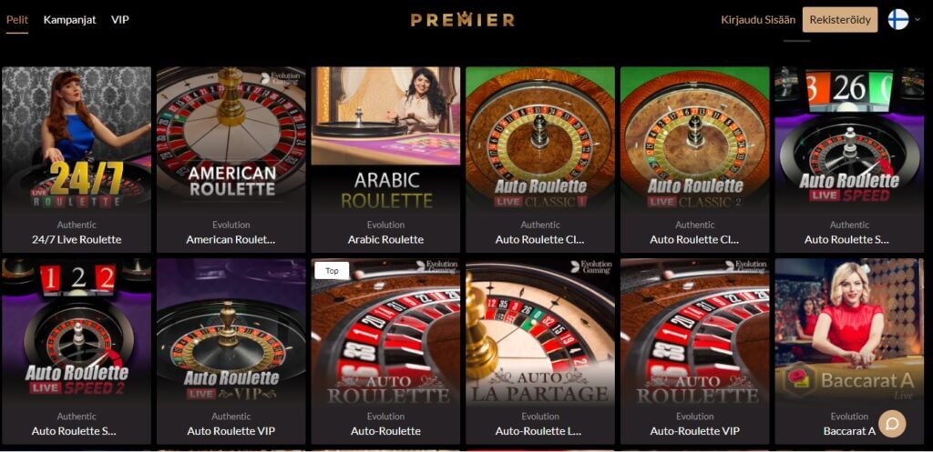 Premier live-casino