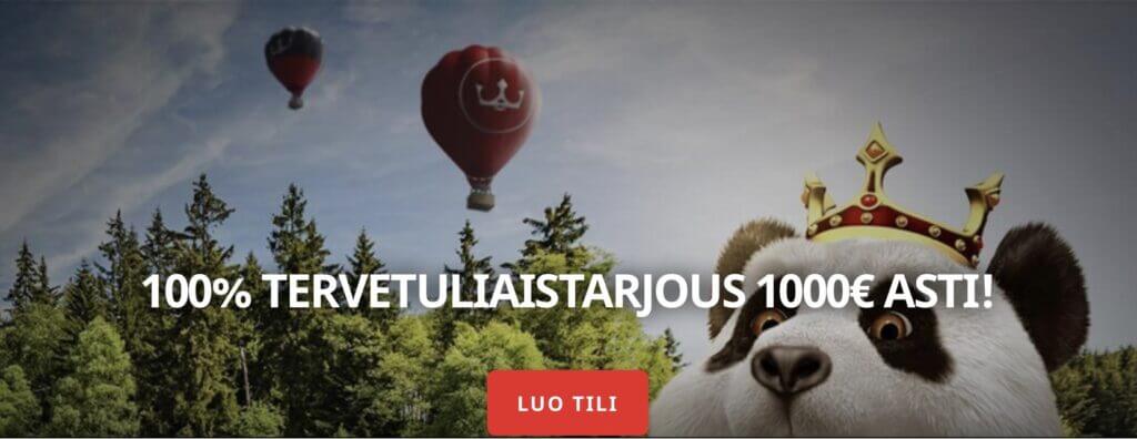 royal panda tervetuliaistarjous