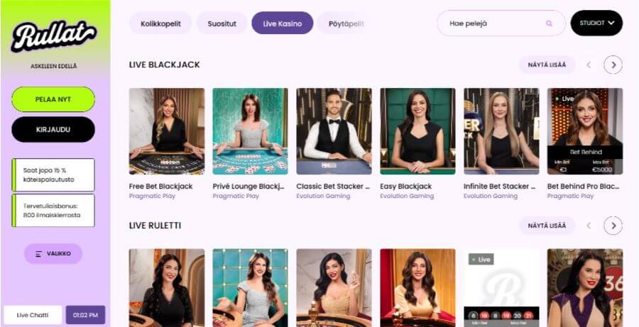 rullat livekasino suomicasinocom