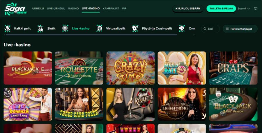 sagaspins livekasinoi suomicasinocom