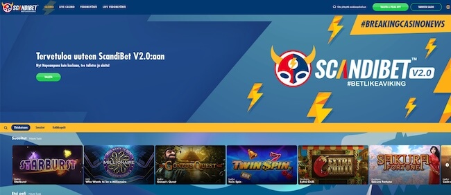Scandibet pelivalikoima Scandibet pelivalikoima