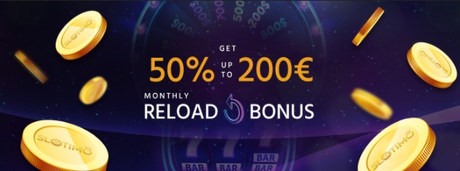 Slotimo reload bonus