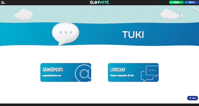 kasinon tukipalvelu Slotnite kasinon tukipalvelu
