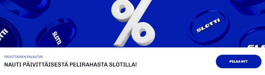 Päivittäinen 15% käteispalautus